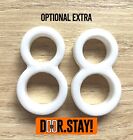 DOOR.STAY! WHITE DOUBLE LOOP French / Patio  Door Stay, & Optional STOPPERS