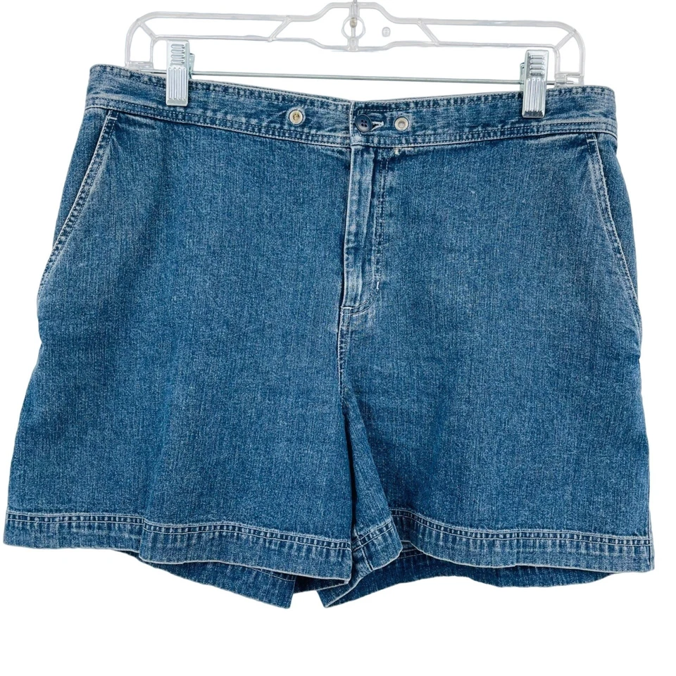 Lord & Taylor Women's High Rise Utility Denim Jean Shorts Size 8 90s Y2K - Image 1 of 4