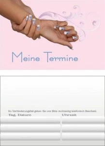 Terminkarten Querformat (108) Nagelstudio Mengenwahl. Maniküre Farbgel - Bild 1 von 1
