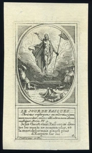 santino incisione 1600 GESU' RISORTO j. callot - Picture 1 of 1