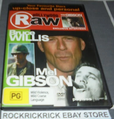 HOLLYWOOD RAW - UP CLOSE & PERSONAL - BRUCE WILLIS & MEL GIBSON DVD REGION 4 - Image 1 of 2
