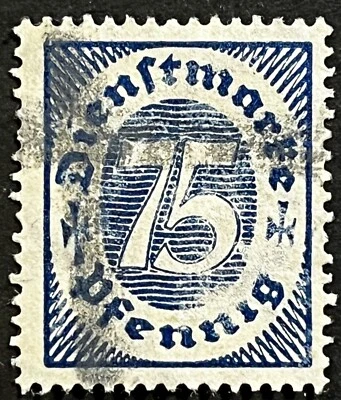 Germany, Dienstmark, Network Watermark, Scott O14, Michel 69, Used, F-VF - Image 1 of 2