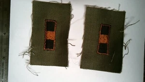 US MILITARY SEW ON PATCH US ARMY SET OF 2 OLDER GERMAN MADE CW2 WARRANT OFFICER - Picture 1 of 2