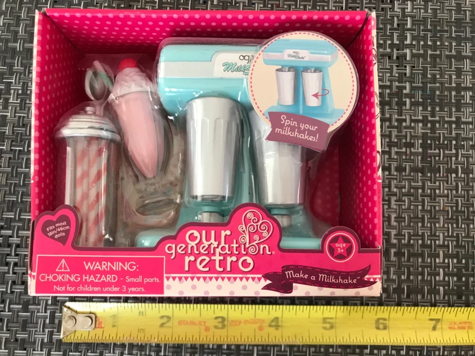 Our Generation Retro MAKE A MILKSHAKE Set for Most 18" Dolls New
