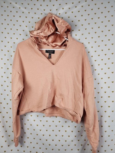 UNDERCOVER Victorias secret felpa con cappuccio seta maglione piccolo ritagliato manica lunga