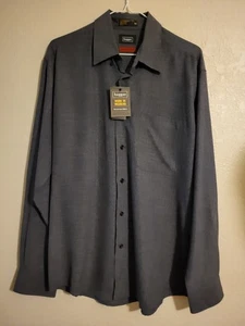 Men's Shirt Long Sleeve Sz M HAGGAR Gray NWT - Picture 1 of 6