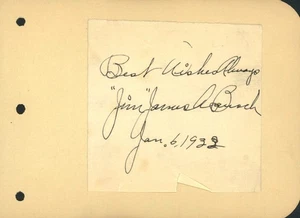 James A. de colección Autógrafo "Jarring Jim" - 1933 - Imagen 1 de 1