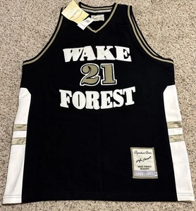 Tim Duncan NCAA Wake Forest #21 Jersey Black 1993-97 Signature Series, 2XL - Picture 1 of 7