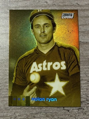 2020 Topps Stadium Club Nolan Ryan Gold Minted Chrome Refractor CASE HIT HOF SSP - Image 1 of 2