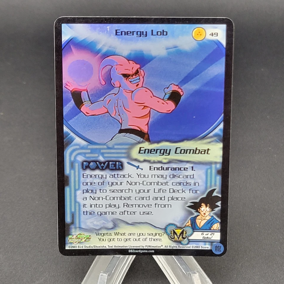 DBZ Dragon Ball Z FOIL Energy Lob 49 CCG Limited Kid Buu Saga LP - Image 1 of 4