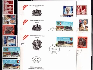 / AUSTRIA 1994 - MNH + 6 FDC - TRAINS - LOCOMOTIVES - RELIGION  - Picture 1 of 1