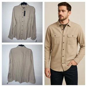 Logan & Ash beige Button-Down-Hemd Herren 2XL Langarm 100 % Baumwolle neu mit Etikett Freizeit - Bild 1 von 7