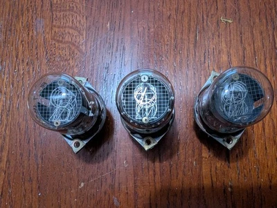 3 Burroughs 8037 B5031 Nixie Tubes With Sockets - Image 1 of 3