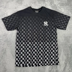 New York Yankees Shirt Mens *Small* Black All Over Print Logo MLB Korea Baseball - Picture 1 of 13