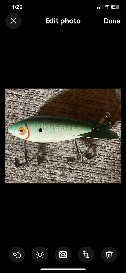 Bomber Lures 443 Vintage Fishing Lure Box Insert Green Shad - Image 1 of 4