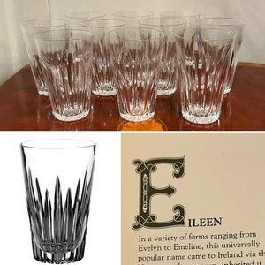 Vtg Set of 10 WATERFORD CRYSTAL Eileen 10 oz. Tumblers Glasses 5" Tall IRELAND - Picture 1 of 18