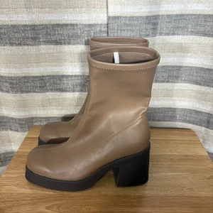 Call It Spring Shauna Tan Mid Calf Boots Size 9 - Picture 1 of 9