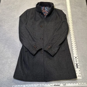 Ted Baker Margate Mantel mit Trichterkragen Ted anthrazit schwarz Größe 4. Wunderschöner Zustand - Bild 1 von 9