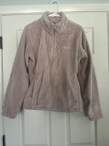 Columbia Damenpullover Größe Large 1/4-Reißverschluss Stehkragen hellrosa - Bild 1 von 5
