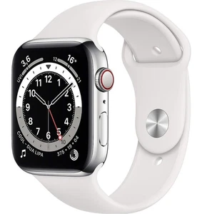 APPLE Watch Series 6 GPS Cellular 44mm Smartwatch weiß/silber neuw. Zustand - Bild 1 von 5