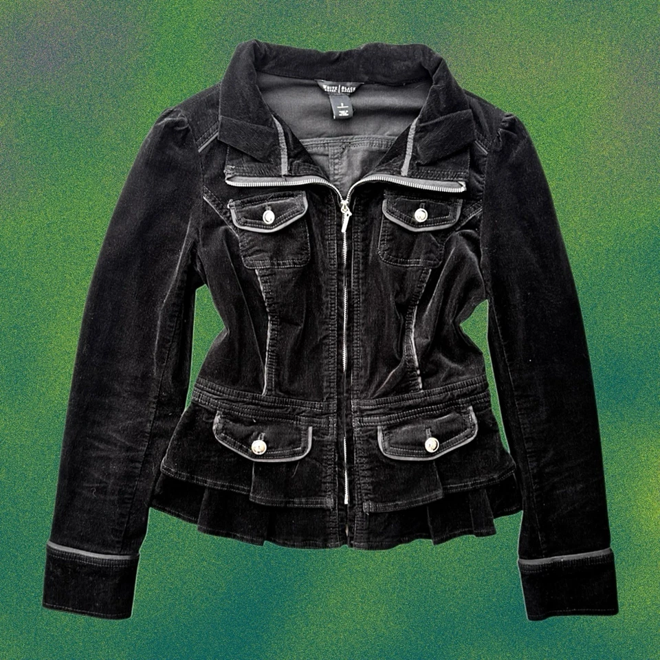 Chaqueta Blazer Y2K White House Black Market Para Mujer Negra Pana Ajustada Talla 2 Foto 1 de 4