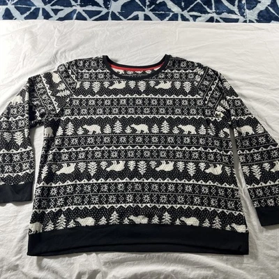 Cuddl Duds Honeycomb 黑白羊毛女式 XXL 长袖上衣全新带标签 — 第 1/4 张图片