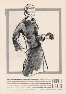 1964 Bonwit Teller: Anne Klein Dark Intrigue Vintage Print Ad - Picture 1 of 1