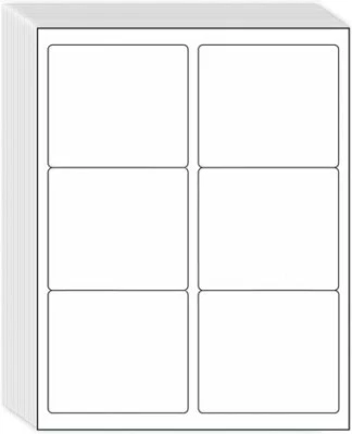 6000 Premium Address Shipping Labels 3 1/3" x 4" For Laser Inkjet Printers 6-up Foto 1 de 4