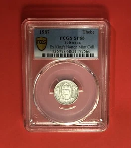 BOTSWANA-1987-KING NORYON ,OUTSTANDING SPECIMEN THEBE ,CERTIFIED BY PCGS SP68. - Picture 1 of 4