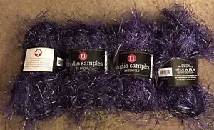4 matassine Stitch Studio Samples di Nicole filato per ciglia ~ VIOLA/ARGENTO - Foto 1 di 1