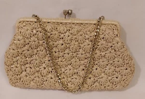 Vintage Ritter “It’s in the Bag” Cream Colored Woven Purse - Picture 1 of 5