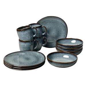 Like by Villeroy & Boch Lave Gris 12 Piece Breakfast Dining Set - Picture 1 of 4