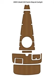 2005 Cobalt 263 Swim Platform Cockpit Pad Boat EVA Foam Faux Teak Deck Floor Mat - Picture 1 of 24