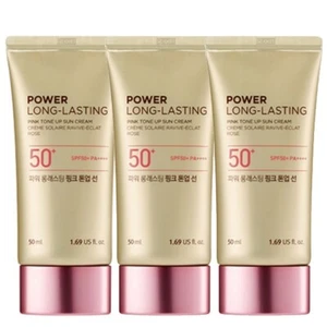 THE FACE SHOP Power Long Lasting Pink Tone Up Sun Lotion 50mlx 3ea /SPF50+ PA+++ - Picture 1 of 14