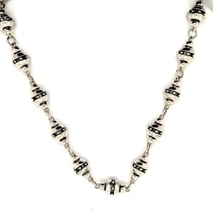 925 Sterling Silver Mens Ruby Chain Necklace 8mm - Picture 1 of 3