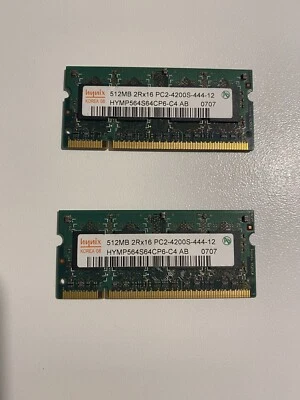 HYNIX RAM 512MB 2Rx16 PC2-4200S DDR2 HYMP564S64CP6-C4 SO-DIMM 533Mhz USATA !! - Immagine 1 di 2