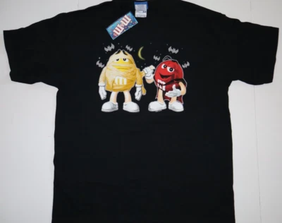 Halloween M & M's Camiseta Manga Corta Camiseta Negra Adulto XL NUEVO Foto 1 de 4