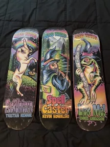 BLOOD WIZARD SPELL CASTER SKATEBOARD DECKS Set Of 3 - Picture 1 of 15