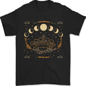 Moonbeams Moon Phases Celestial Pagan Mens T-Shirt 100% Cotton - Picture 1 of 2