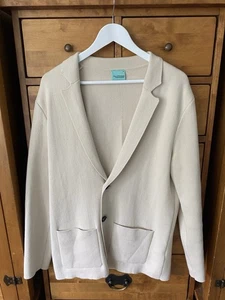 NONE OF THE ABOVE Milano Knit Blazer - Ecru Size Medium - Picture 1 of 4