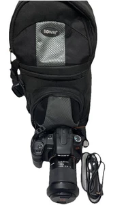 Sony Alpha A200 DSLR Camera 18-70 Lens Charger Flash Remote + Bag - Picture 1 of 5