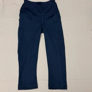 Patagonia leichte Damen Capri Leggings Pack Out 2 Taschen Navy XS - Bild 1 von 4