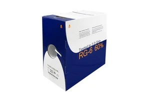 1000Ft RG6/U 60% Dual Shield CMR Coax Cable White - Picture 1 of 3
