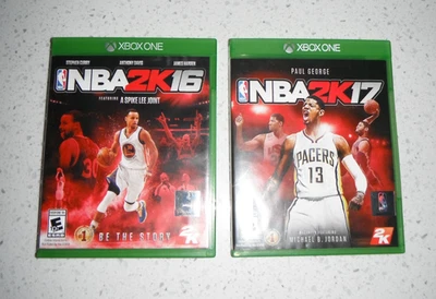 Xbox One NBA 2K16 y NBA 2K17 lote de (2) venta de juegos ¡Probado y funciona! Foto 1 de 4