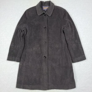 Pendleton Long Coat Women’s Size XL Black Virgin Wool Acrylic Blend Winter - Picture 1 of 11