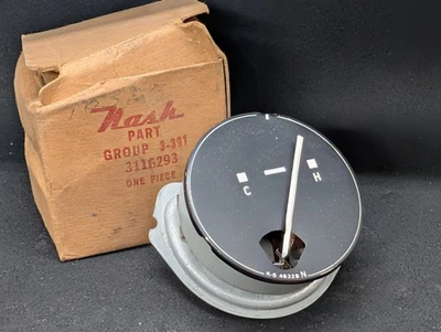 NUEVO 1953 1954 1955 NASH RAMBLER INDICADOR DE TEMPERATURA DEL AGUA INDICADOR DE TABLERO 3116293 Foto 1 de 4