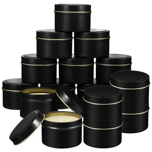 24 Pcs Aromatherapy Empty Can Metal Jars for Candles Tea Light Holders - Picture 1 of 11