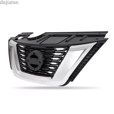Front Chrome Bumper Grille Upper Grill For Nissan Rogue 2017 2018 2020 Foto 1 de 4