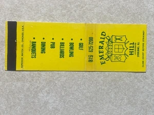 AR488 Vintage Matchbook Cover Emerald Hill Incorporated Sterling Illinois IL - Picture 1 of 2