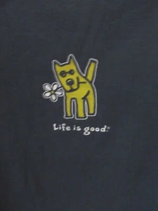 NWT! LIFE IS GOOD WOMENS VINTAGE CRUSHER TEE..."ROCKET W/ FLOWER". ON BLUE. XXL) - Picture 1 of 3